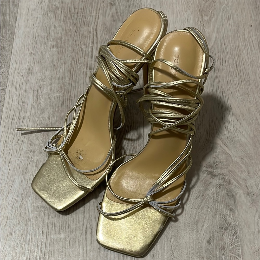 Tony Bianco Gold Strappy Heels